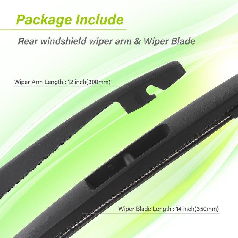 LKK Rear Windshield Wiper Arm Blade Assembly Kit Compatible with Honda CRV 2007-2011, CR-V 07-11 Rear Wiper Set - Image 4